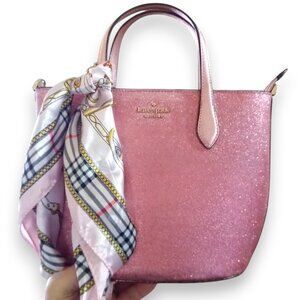 Kate Spade Shimmer Glittery Satchel in Mitten Pink FREE SHIPPING